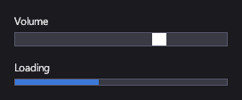 A slider and a progress bar
